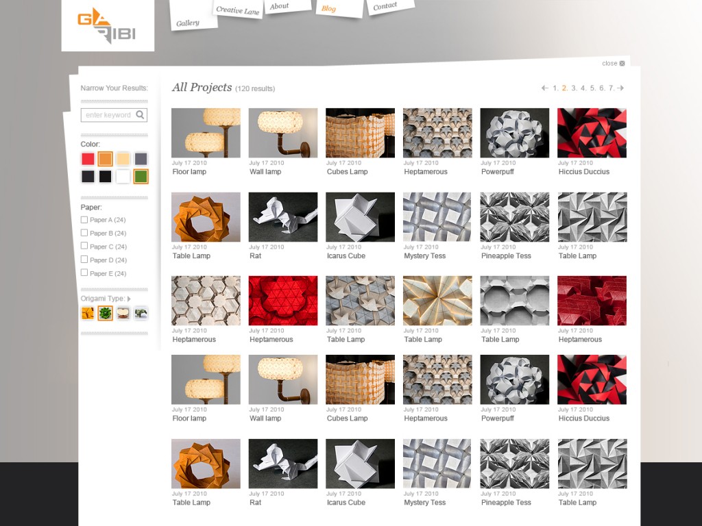 אמן אוריגאמי- עיצוב ממשק מיתוג וקונספט- האתר בפיתוח