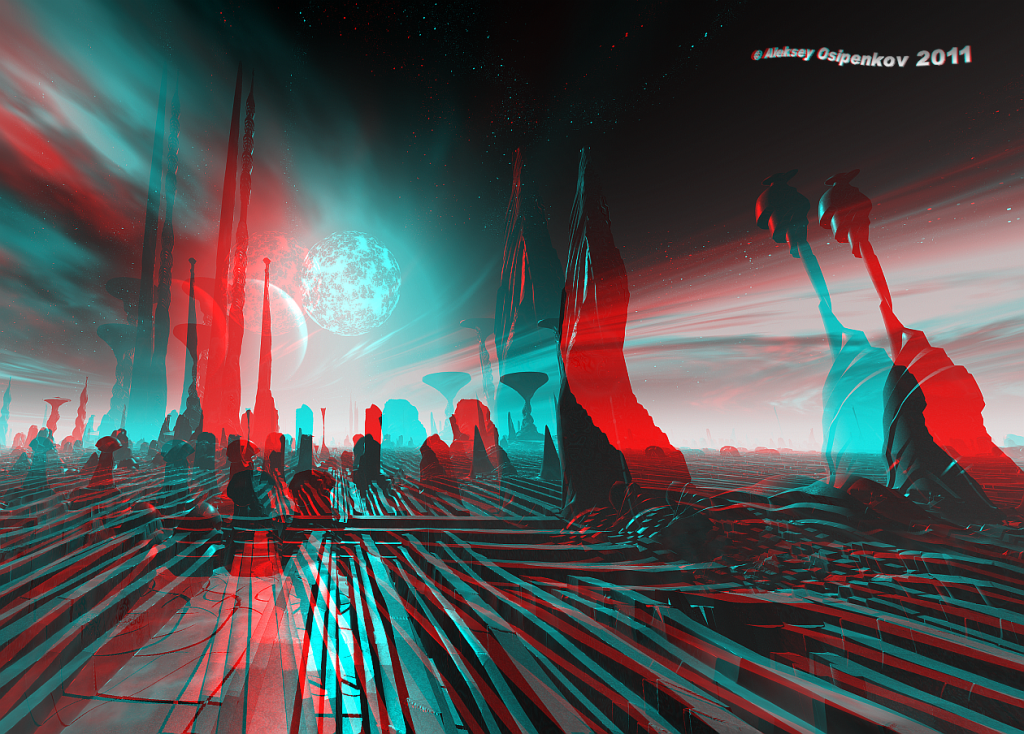 Planet The Puzzle Anaglyph 3D by Osipenkov