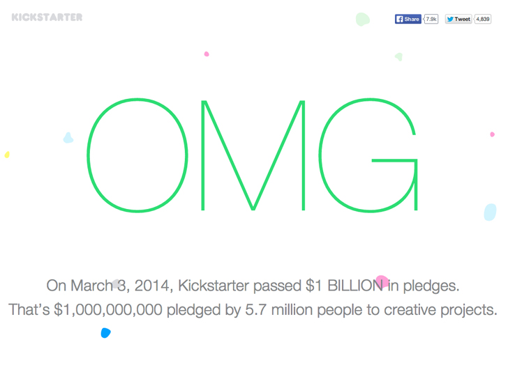 Kickstarter 1 Billion