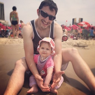 ליה ואני בחוף הים