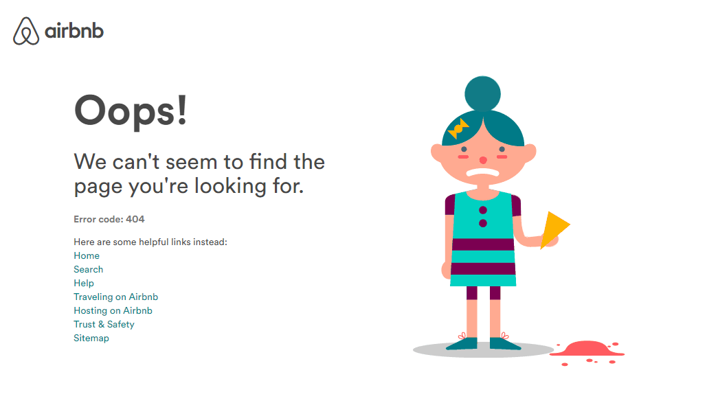 airbnb 404 page